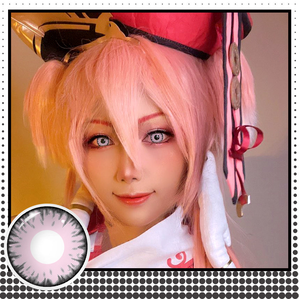 MIRACLE TIMES Pink Cosplay Contacts