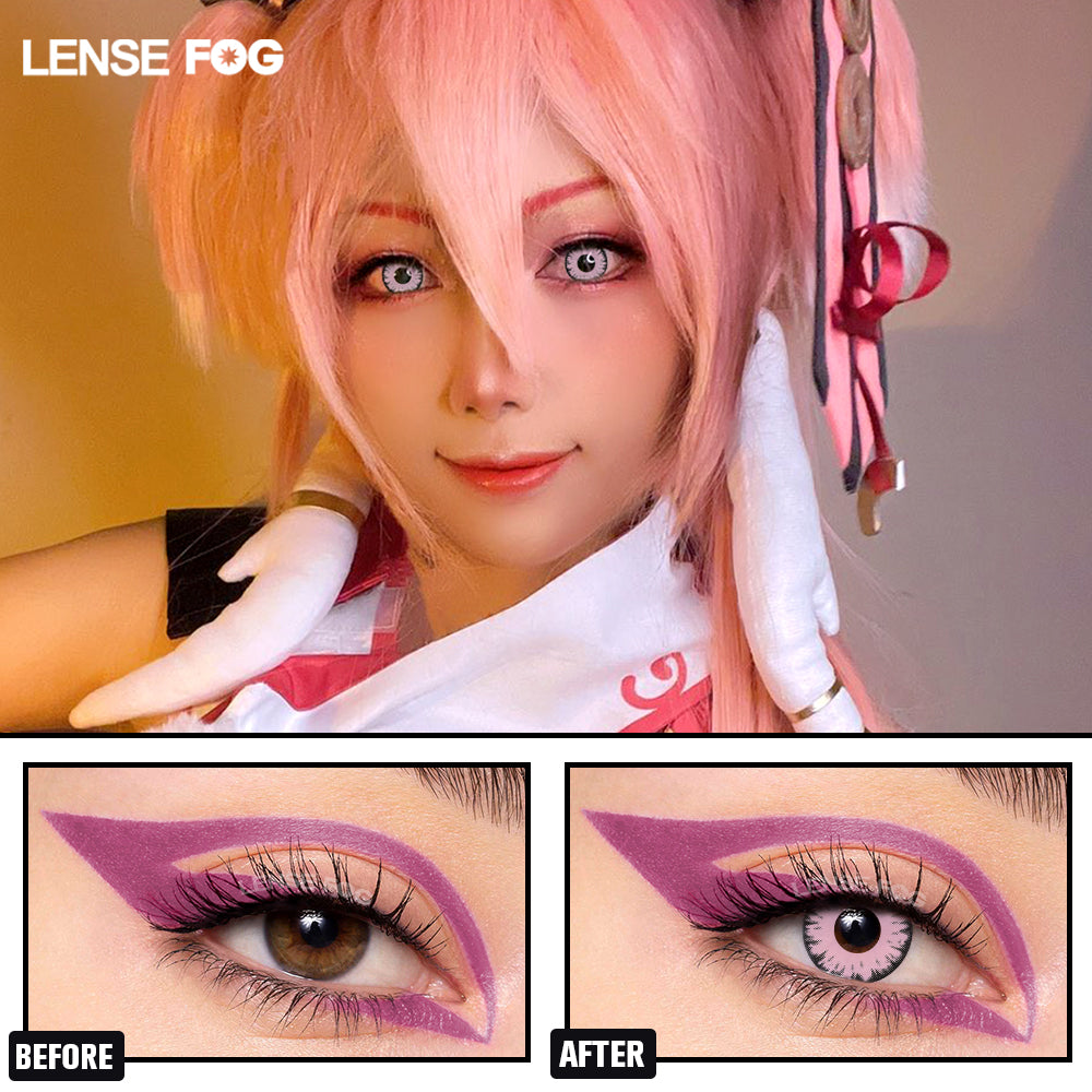 MIRACLE TIMES Pink Cosplay Contacts