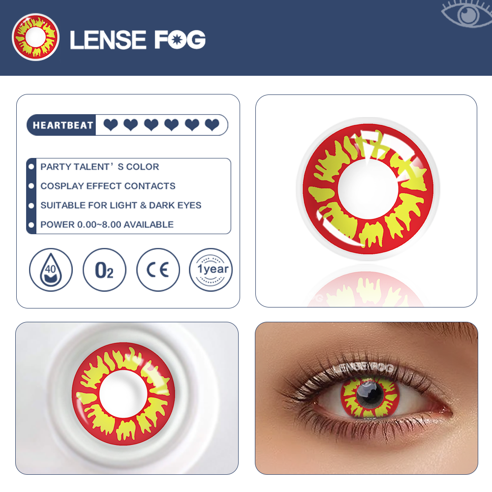 Suke Ruler Flaming Red Cosplay Contacts